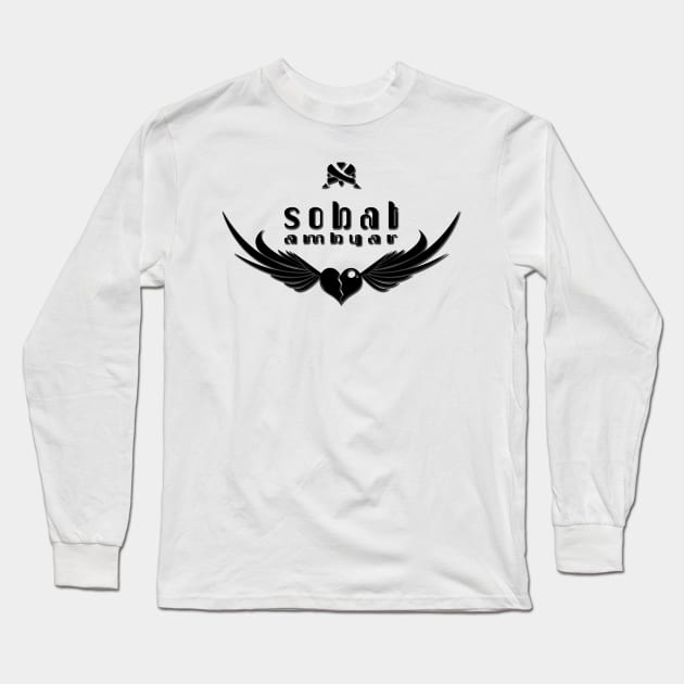 Sobat Ambyar - Black Long Sleeve T-Shirt by SanTees